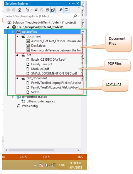 After Uploading files